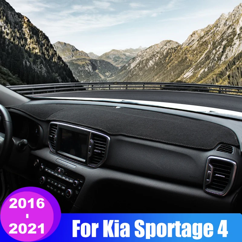 

For Kia Sportage 4 QL 2016 2017 2018 2019 2020 2021 Car Dashboard Cover Dash Mat Sun Shade Non-slip Pad Accessories
