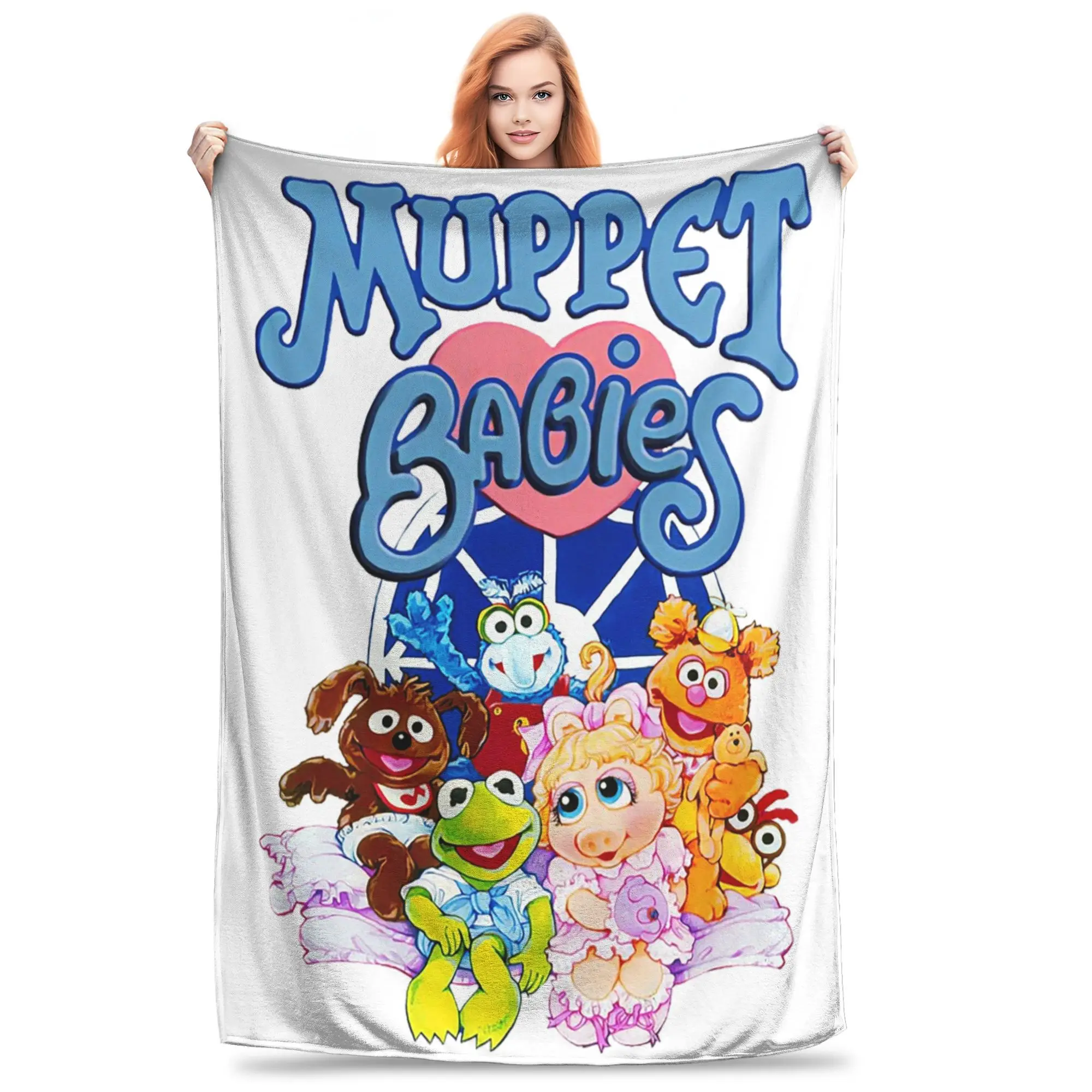 Muppet Babies Blankets Soft Warm Flannel Throw Blanket Plush for Bed Living room Picnic Travel Home Couch