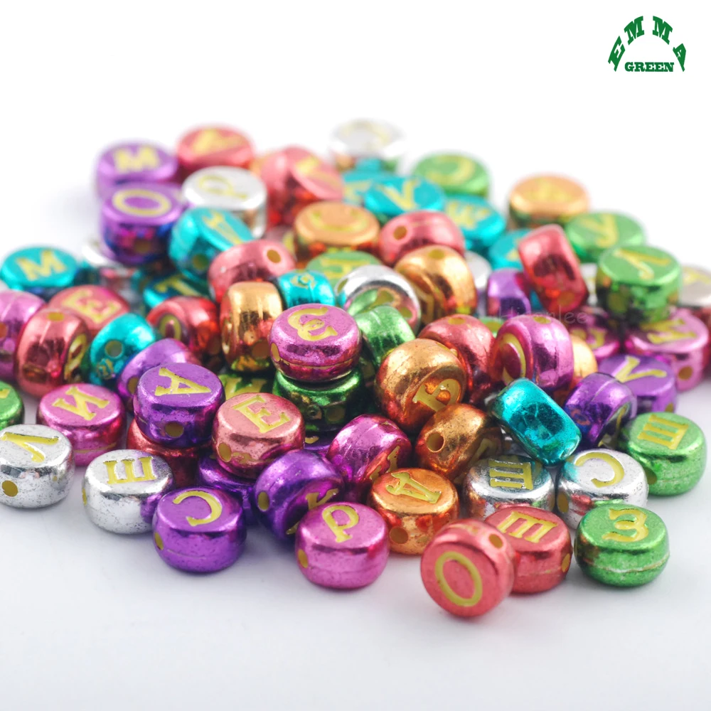 

Bulk Acrylic Russian Alphabet Letter Beads Kits For Name Bracelets Jewelry Making 3600PC Colorful Small Tiny Spacer Bead for DIY