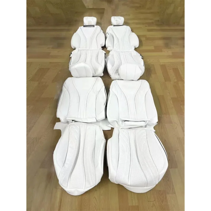 

Для Mercedes-Benz GL500: Оптовые высококачественные чехлы для сидений из белой кожи наппа, замена штатных.