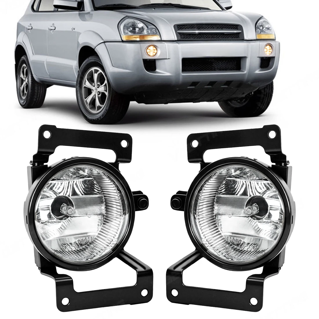 

Fog Lights For Hyundai Tucson 2005 2006 2007 2008 2009 Car Fog Lamps Halogen Foglights Front Bumper Daylight DRL Car Accessories