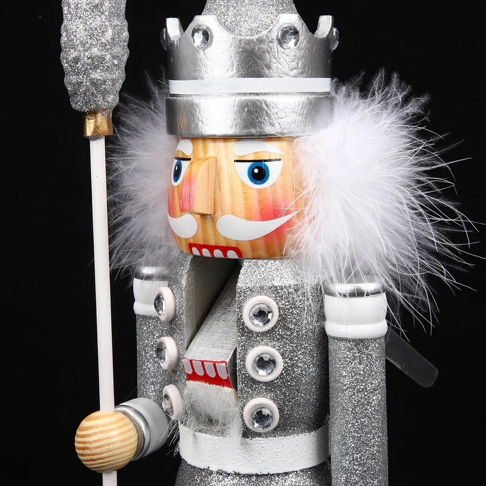 

Wooden Christmas Nutcracker Figure Traditional Nutcracker Soldier Decor Xmas Tabletop Ornament Home Office Holiday Decoration
