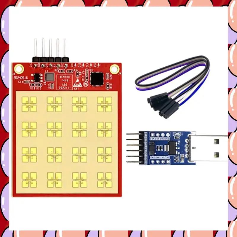

A72Z 24G Радарный сенсорный модуль обнаружения уровня жидкости LD2413 Бесконтактный высокоточный модуль датчика дальности Радарный модуль B