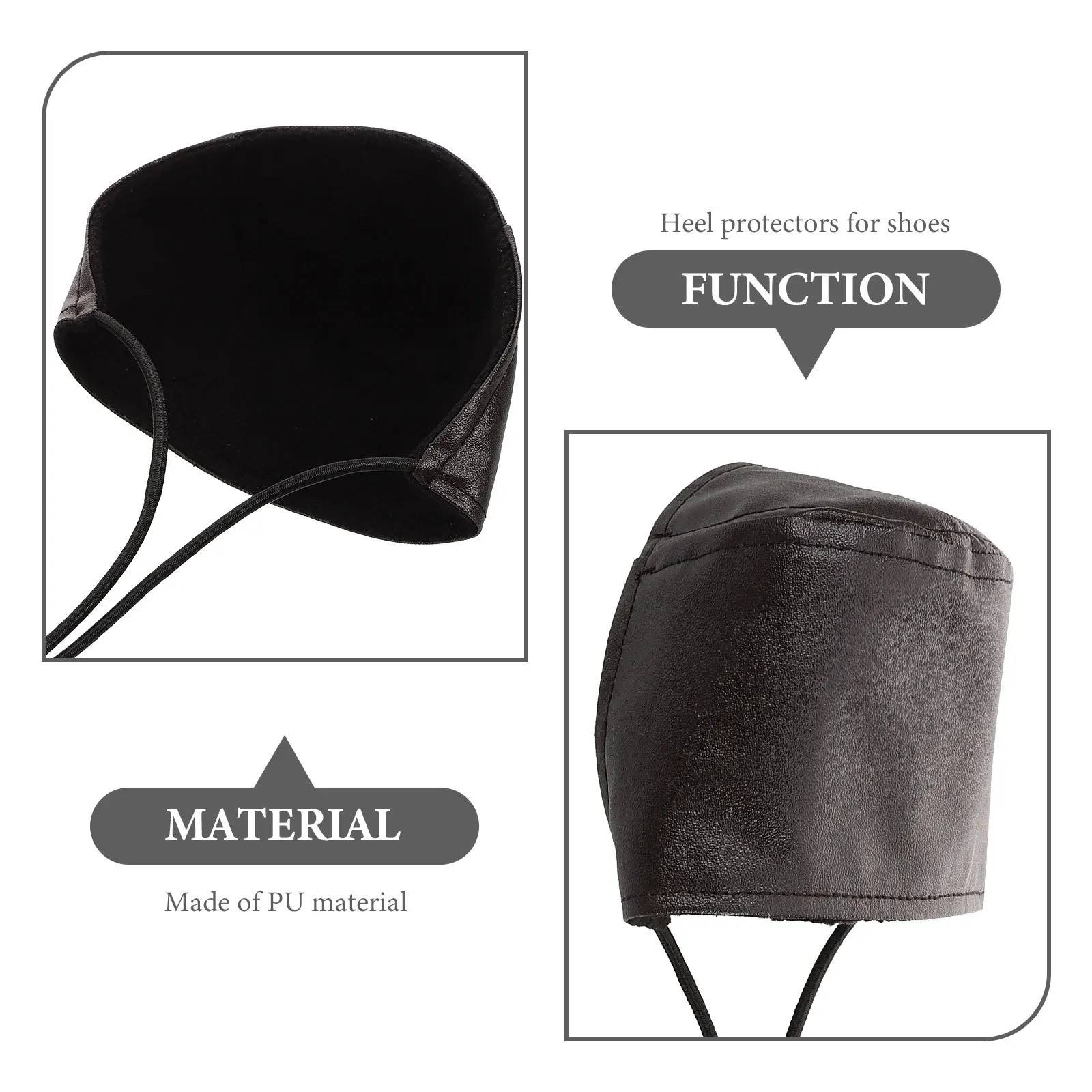 

2pcs Anti-Wear Heel Protector For Shoes Adjustable Pu Driving Shoe Covers Protection High Heel Guards Foot Care Tool