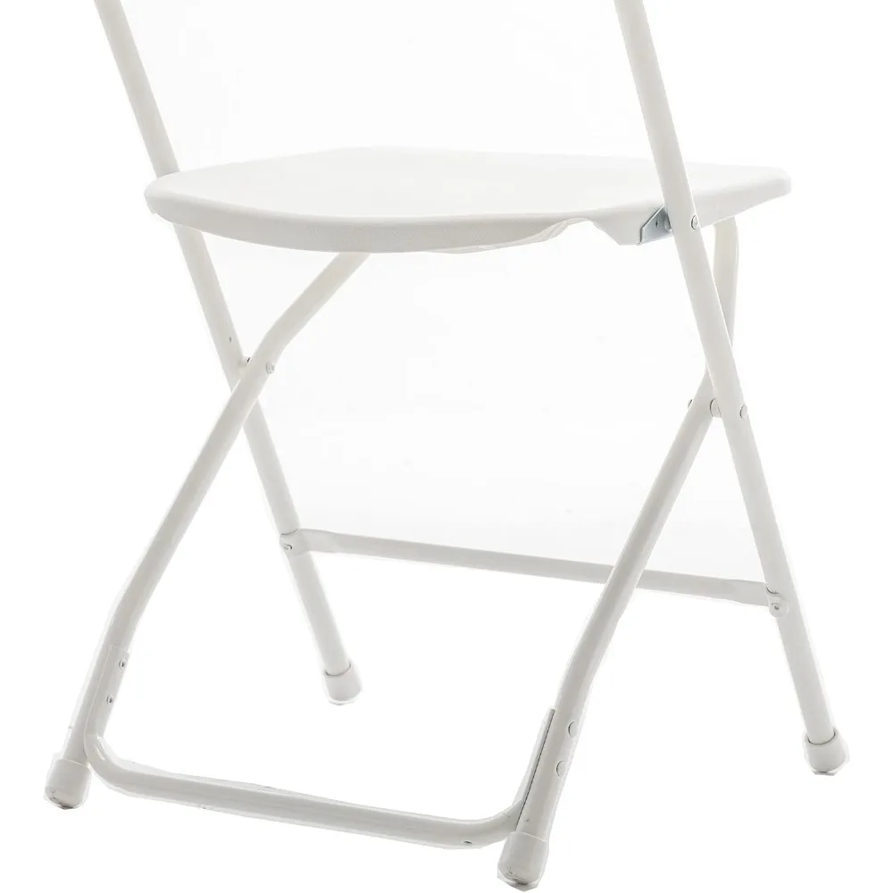 Silla para eventos comercial de alta capacidad con marco de acero plegable de plástico blanco, juego ligero para fiesta de boda en la oficina