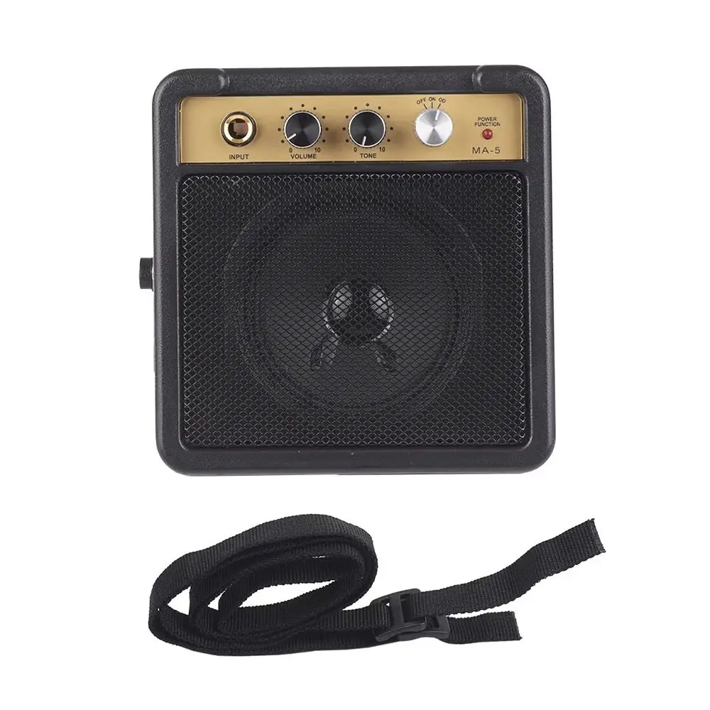 5W Guitar Amp Speaker with Back Clip Low-power Consumption Acoustic Guitar Amplifier Adjustable volume Electric Bass Speaker