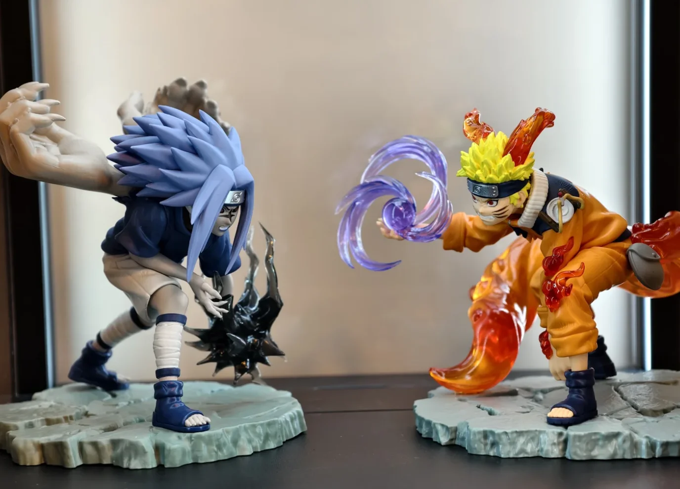 

In Stock Genuine Bandai Banpresto Naruto Shippuden Uzumaki Naruto VS Uchiha Sasuke Desk Decoration Gift Toy for Kids