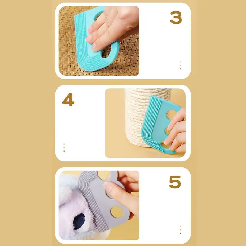 Pet Hair Removal Tool Soft Carpet Scraper Double-Sided Carpet Brush Rug Rake Hair Remover Tool Lint Brush For Woven Nests Cat