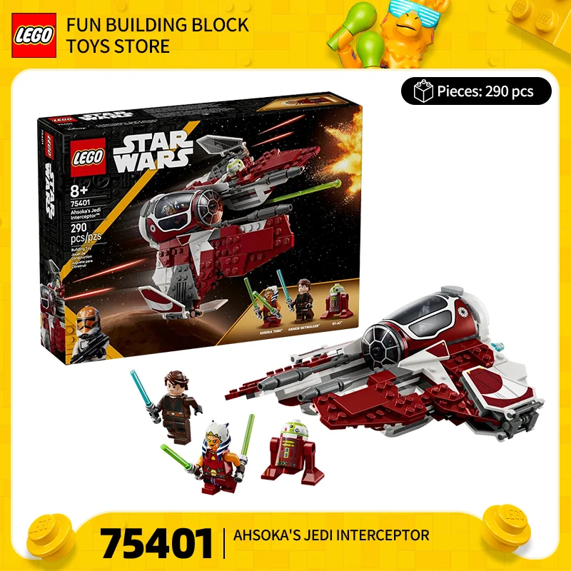 

LEGO Star Wars 75401 75410 Asoka's Jedi Interceptor Children's Building Blocks Toy Gift