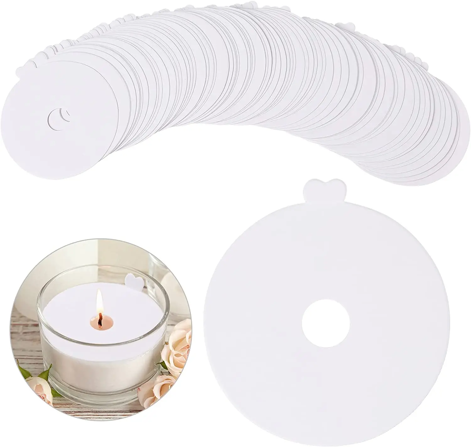 100pcs protezioni antipolvere per candele coperchi per candele di carta protezioni antigoccia per candele accensione per candele artigianali