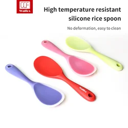WALFOS Food Grade Heat Resistant Silicone Rice Spoon Heat Resistant Sushi Scoop Silicone Plastic Rice Paddle