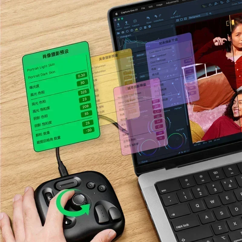 Imagem -05 - Tourbox Lite Designer Teclado Portátil Numpad Mini Teclado com Fio Lidar com Teclados Leves Personalizados para Edição Pintura Escritório