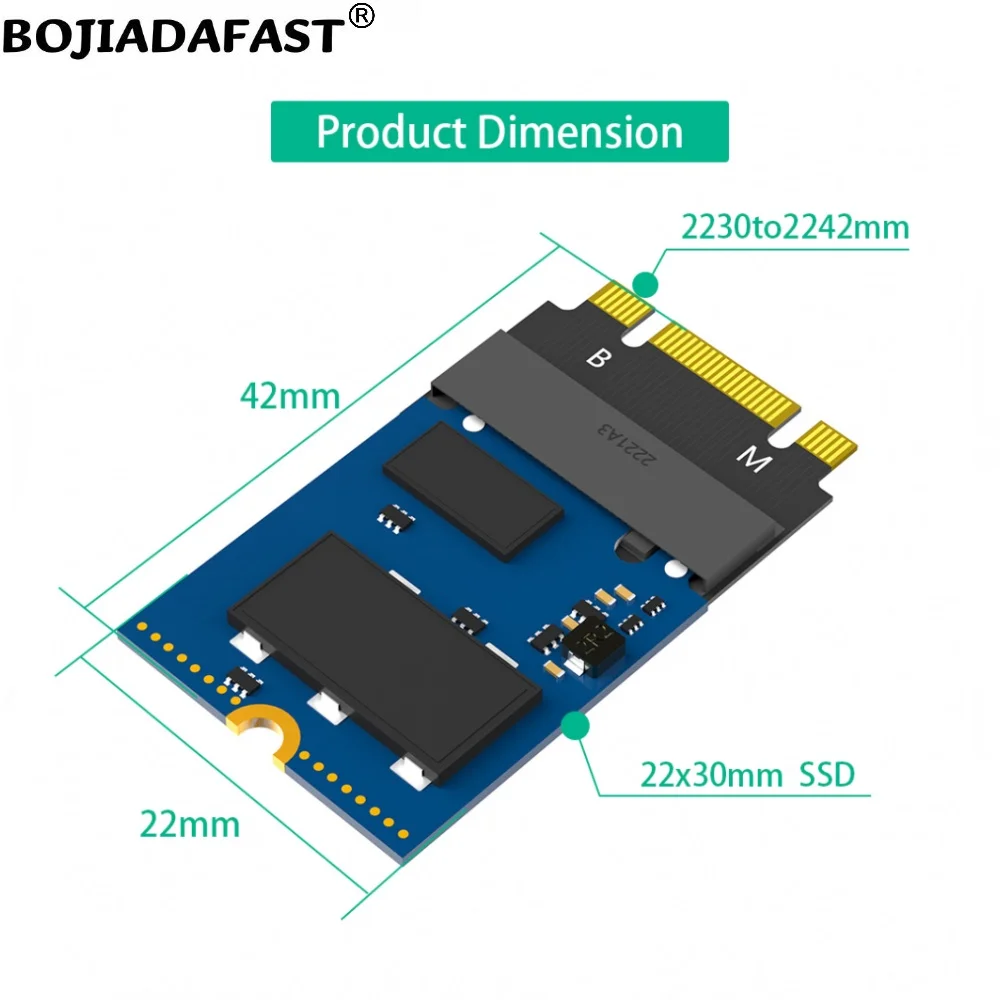 Tarjeta adaptadora NGFF M.2 Key B + M a 2230 2242 M2 key-m NVME SSD para ThinkPad X270 X280 T470 T480 L480 T580 seriales