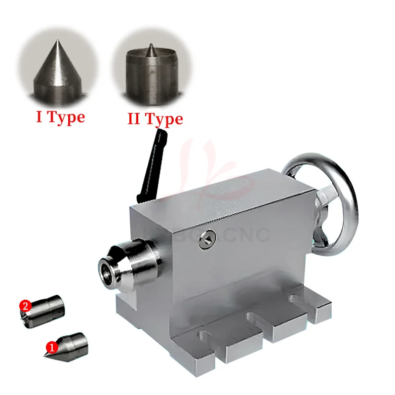 

Mobile Waterproof Tailstock ER11 with Large Pointed Head and Convex Head for The Fourth A-Axis of Rotary Axis 65mm Center Height