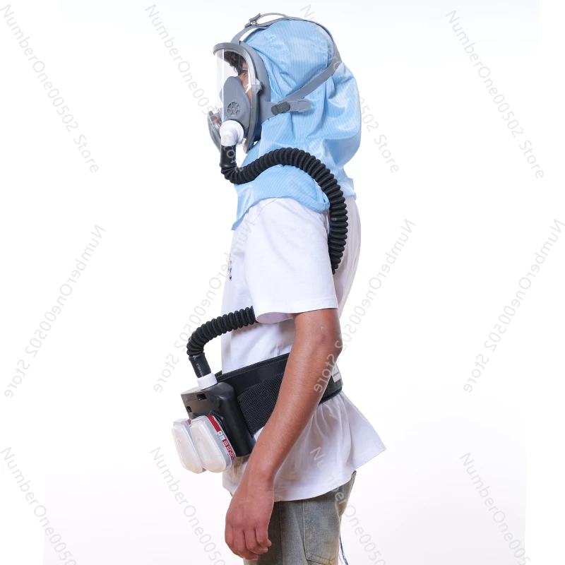 Electric air supply dust-proof grinding mask industrial full mask spray painting chemical spraying welding mask