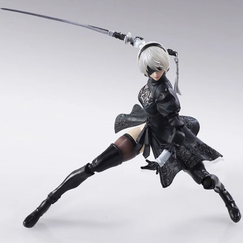 17cm 니어 애니메이션 피규어 9S 2B 스탠딩 액션 피규어 9S 2B 피규어 인형 PVC 모델 장난감 성인 컬렉션 스태츄 선물