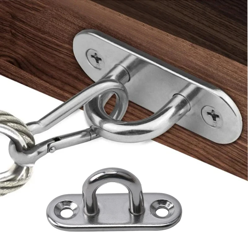 

304-M6 M5 M8 Oval Eye Board Marine Deck Buckle Staple Boat Shade Sail Mounting Fastening Set - 304 Marine Grade Stainless Steel