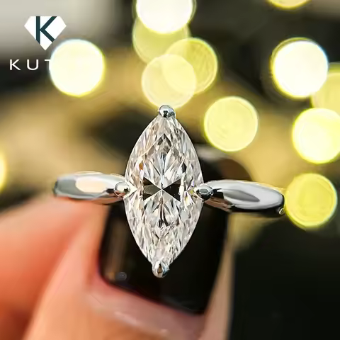 1/2/3CT Marquise Cut Moissanite Engagement Rings For Women 925 Sterling Silver Solitaire Diamond Wedding Ring With Certificate