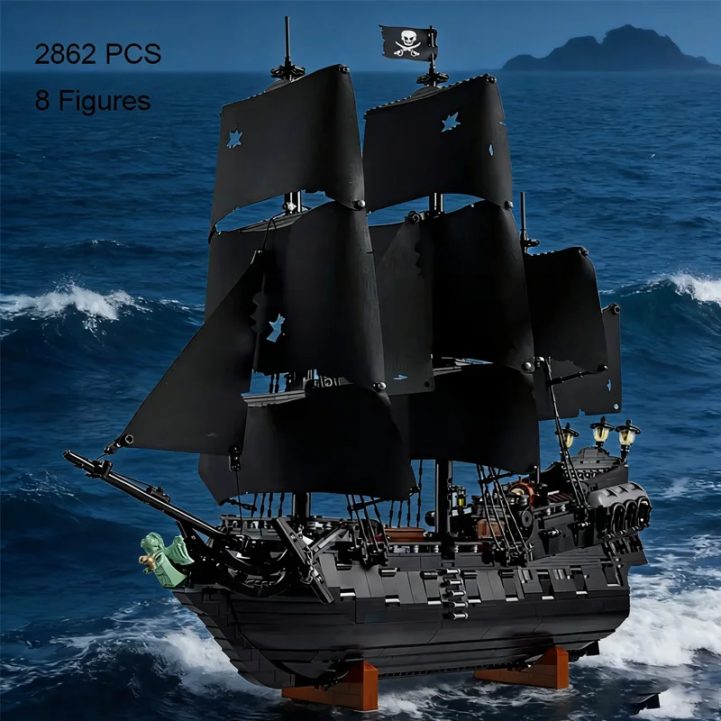 10365 Nuovo set di modelli di barche a vela 'Pirati dei Caraibi', regalo di Natale, regalo di compleanno