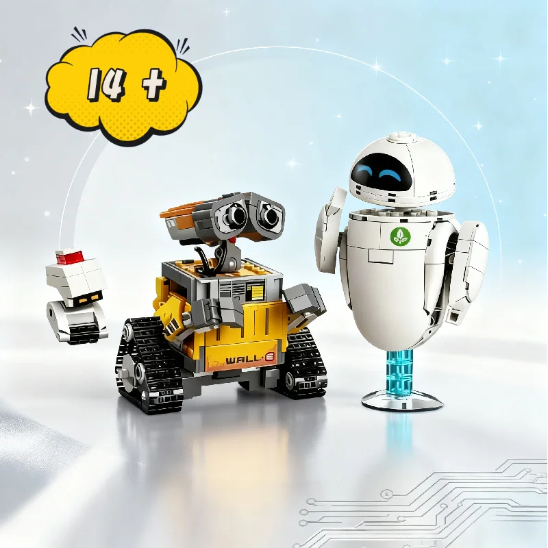 

2026 NEW FIT 43279 WALLI EVE Robot Building Blocks Figure Blocks Cute Cartoon Character 811PCS Toys Christmas Birthday Gifts