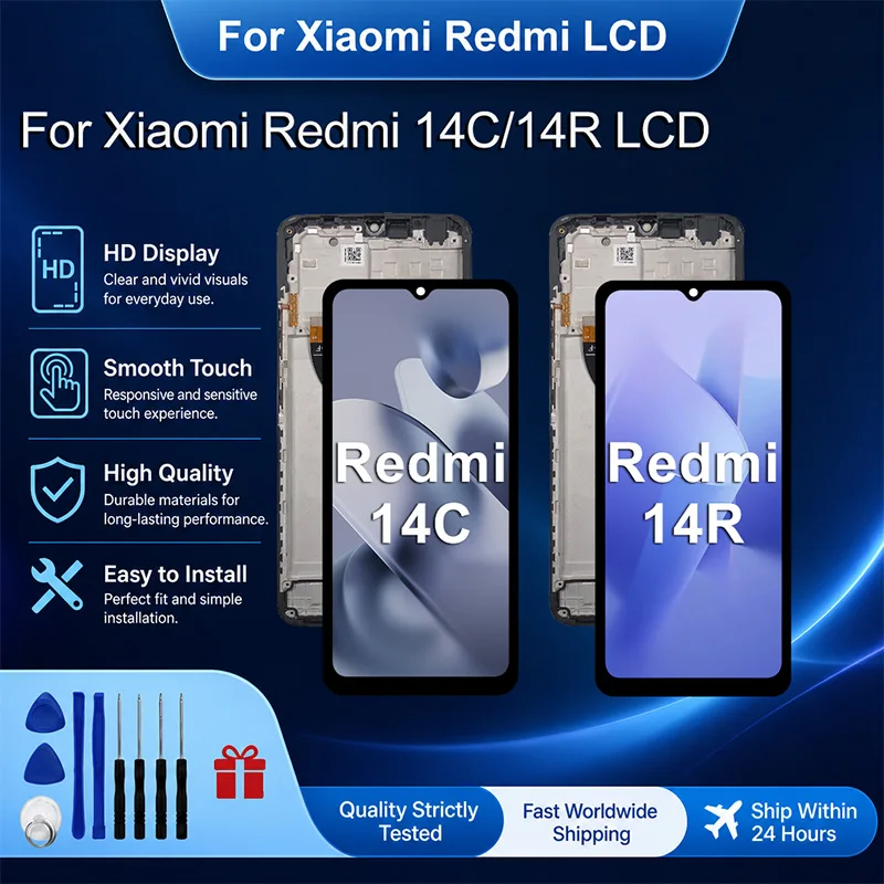 For Xiaomi Redmi 14C 4G 5G LCD Display 14R 2411DRN47C 2409BRN2CA 2409BRN2CG Screen For Poco C75 Touch Panel Digitizer Assembly