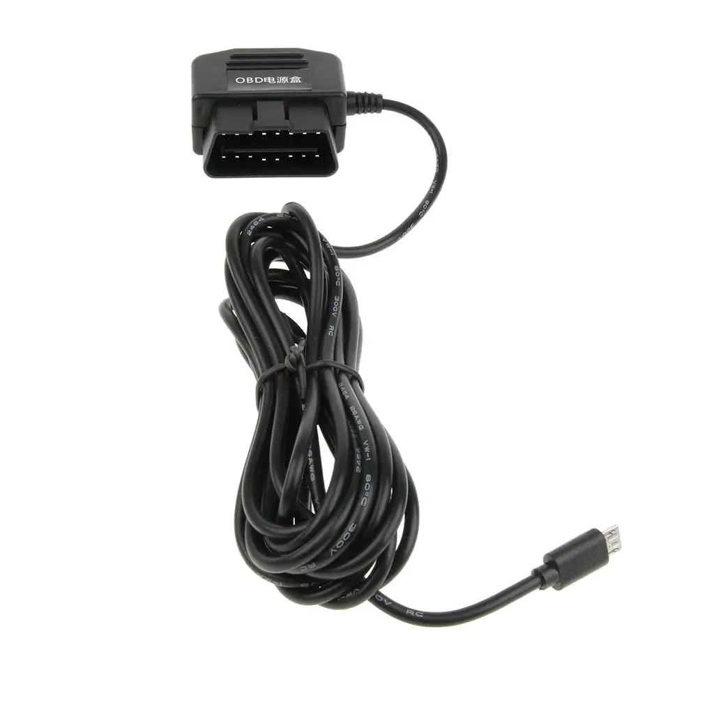 

Car Inverter Cable OBD Charger Step Down Line Auto Power for DVR Mobile Phones MP3 MP4 12/36V To 5V Micro USB