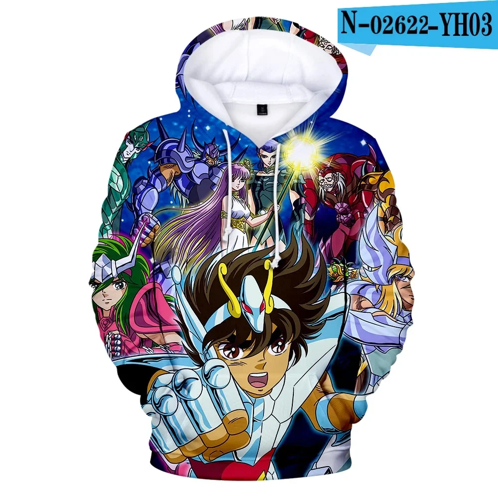 Saint Seiya Sweatshirts Autumn 3D Hoodies Men Women Fashion Casual Hooded Oversized Sweatshirts Kids Pullover Outerwear men coat