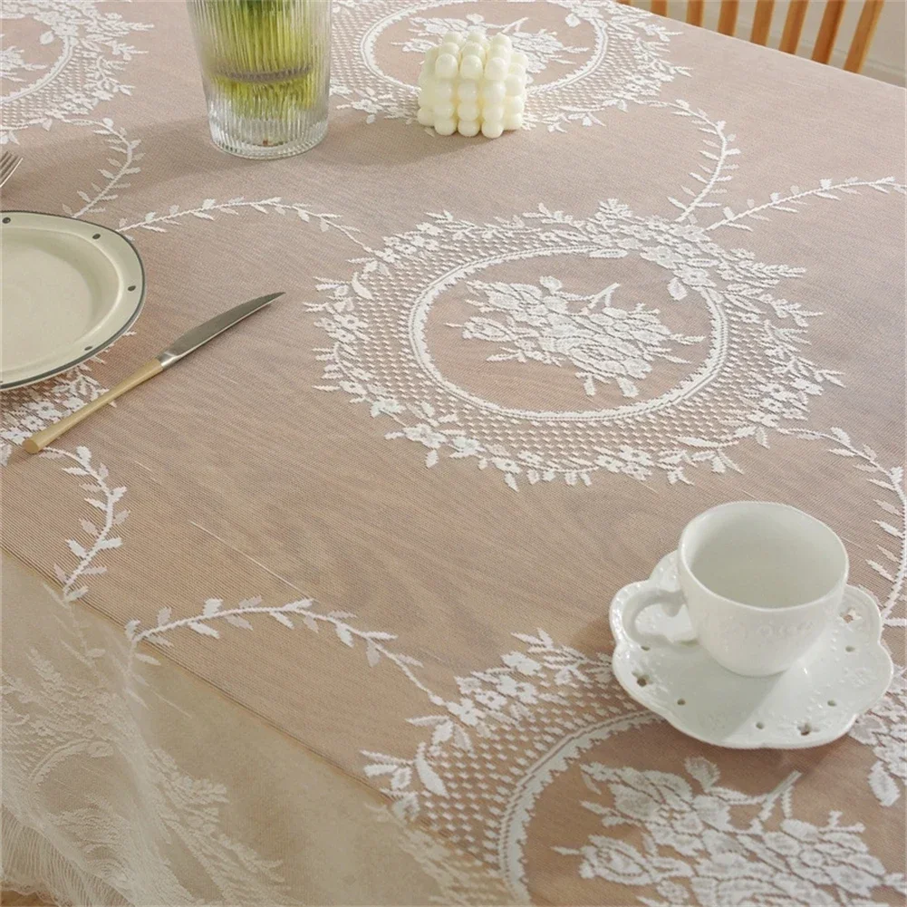

Elegant Classic Elegance Lace Tablecloth For Wedding Tablecloth, Birthday Celebration For Protecting Your Table