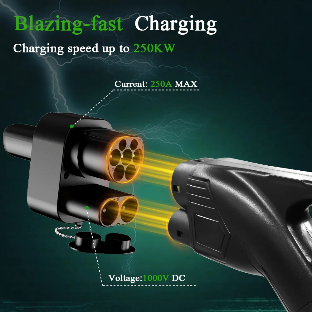 

Kolanky CCS2/Type 2 to Tesla AC/DC 250A 1000V 250KW Max Charging Electric Vehicle Cars On DC Public Station