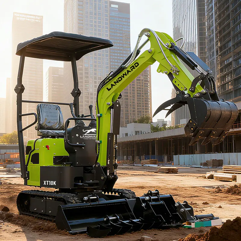 

LANDWARD Hydraulic Crawler Excavator 1 Ton Mini Excavator Diesel Engine Customized Farm Home Use Mini Excavator 1000kg for Sale
