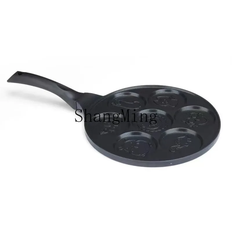 

CL seven-hole frying pan egg breakfast cake pan mold artifact home outdoor non-stick pan household causeway biscuits