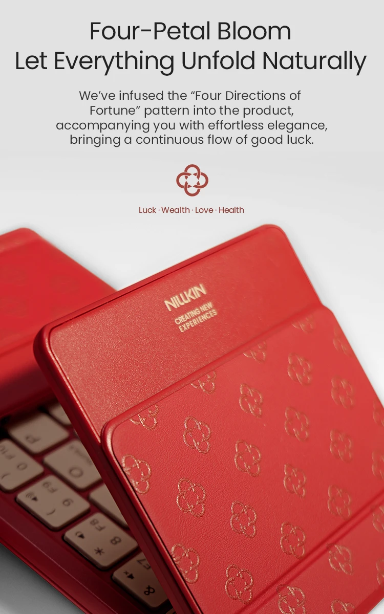 For Nillkin NKF01 Cube Pocket Keyboard Bluetooth Slimmer With Multi Touch Multi System Compatibility Tri-Fold Design Case