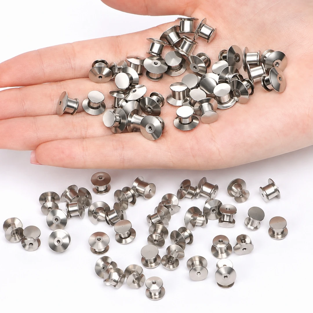 10/50/100pcs Safety Brooch Lock Metal Pins Back Keeper Caps Clasps for DIY Jewelry Making Accessories Findings Supplies Crafts
