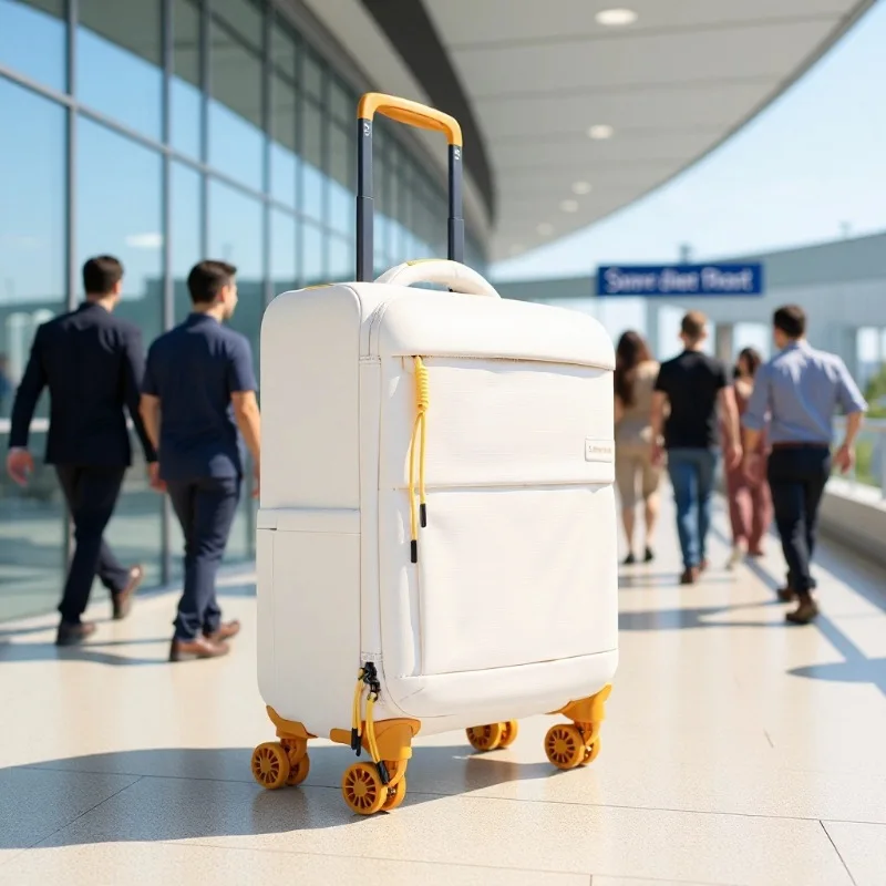 

Large-Capacity Oxford Cloth Portable Rolling 18-Inch Carry-On Luggage with Waterproof and Multi-Function Features