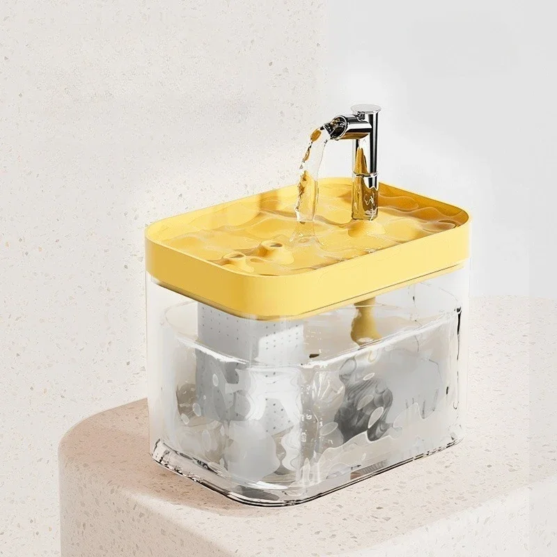 1.5L Cat Water Fountain Auto Recirculate Filter Large Capacity Filtring Cat Water Drinker USB Electric Mute Cats Water Dispenser