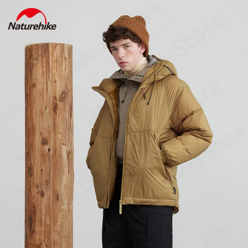 Naturehike Outdoor Camping Thickened Hooded Down Jacket Men/Women -20~-30℃ Winter Warm Hiking Coat with 6 Pockets