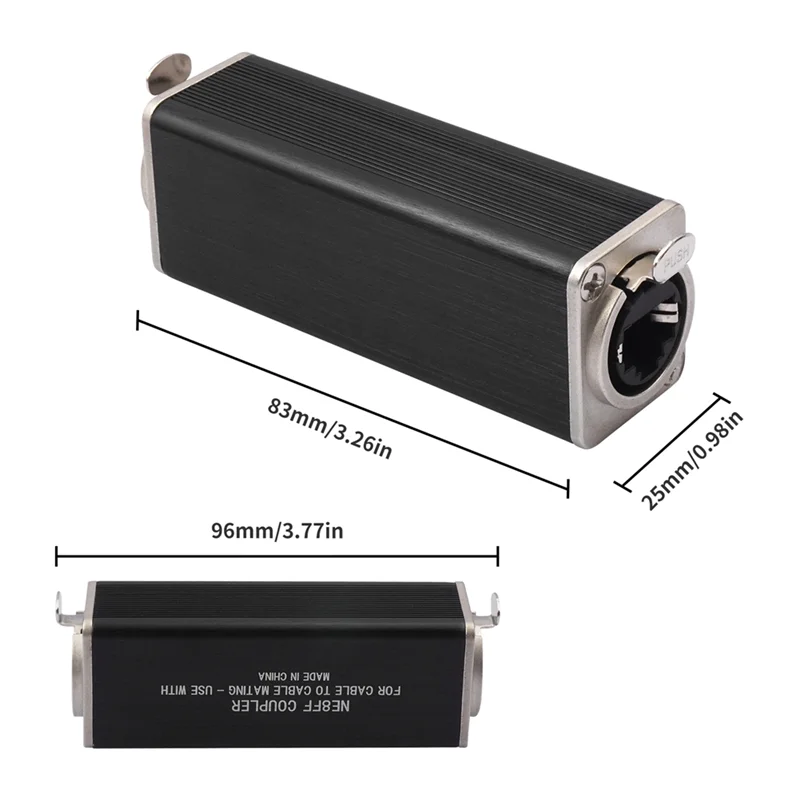 B50B-RJ45 Coupler Female To Female Twist Lock Adapter With Lock And Shield Speaker Plug Jack For Amplifier, Mixing Device