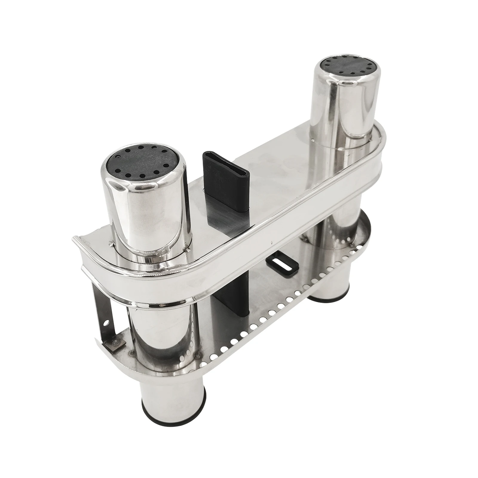 

STLF MARINE Boat 2 Tube Fishing Rod Holder 316 Stainless Steel Fishing Rod Rack Mirror Finish for Marine Yacht Camper