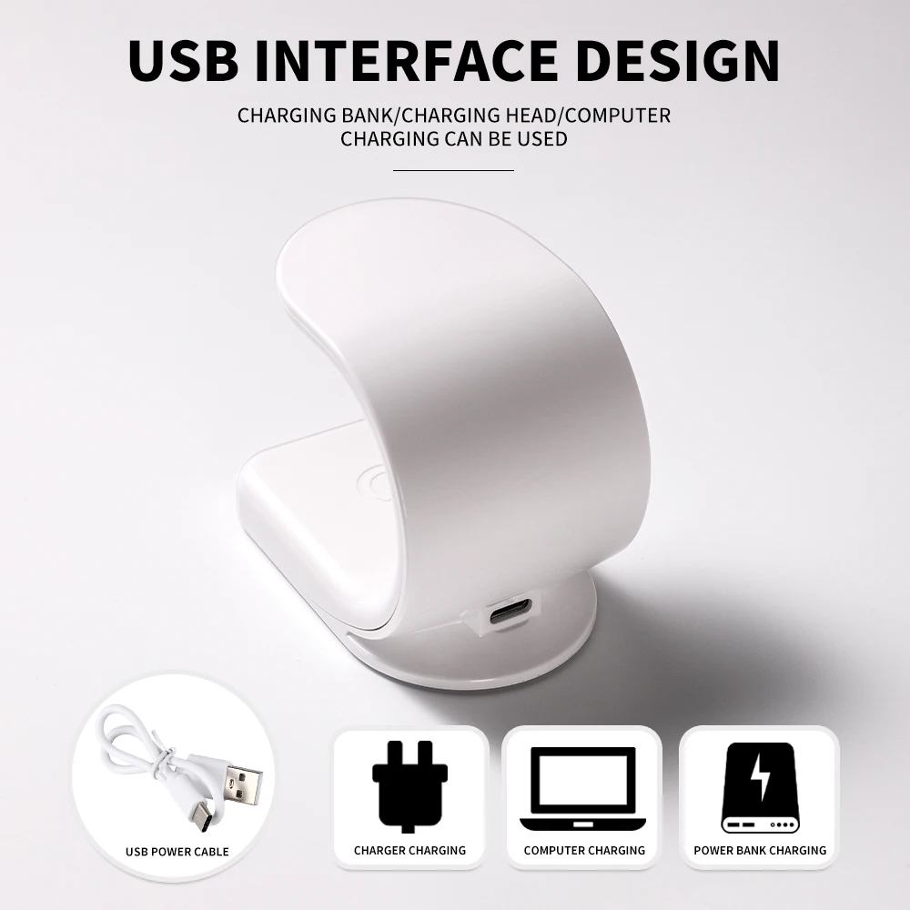 Mini secador de uñas en forma de Q, lámpara UV de 6LED, USB, diseño conveniente, un solo dedo, adecuado para esmalte de Gel, herramientas de manicura