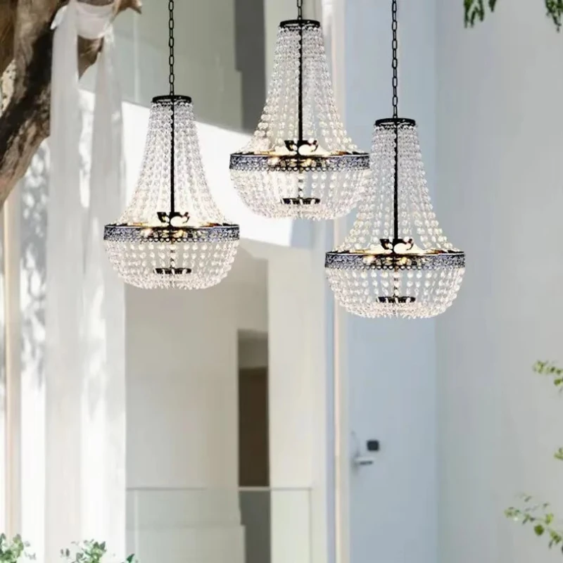 Wedding venue arrangement, stage decoration lights, new wedding props, European wrought iron gold-plated crystal bead curtain