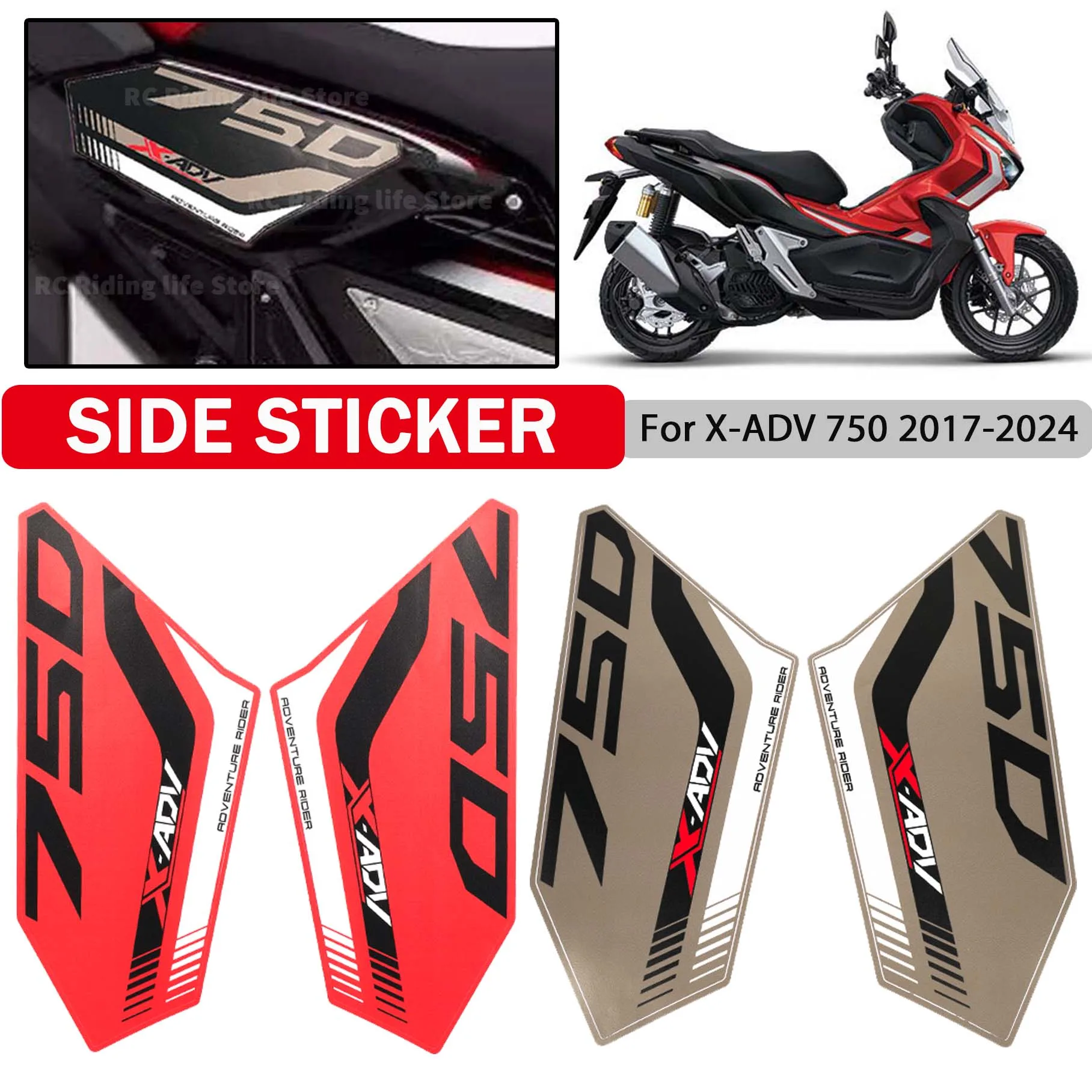 

Motorcycle Body Side Sticker Decals For Honda X-ADV 750 XADV 750 XADV750 750XADV 750X ADV 2017-2024 Decal Fairing Protection