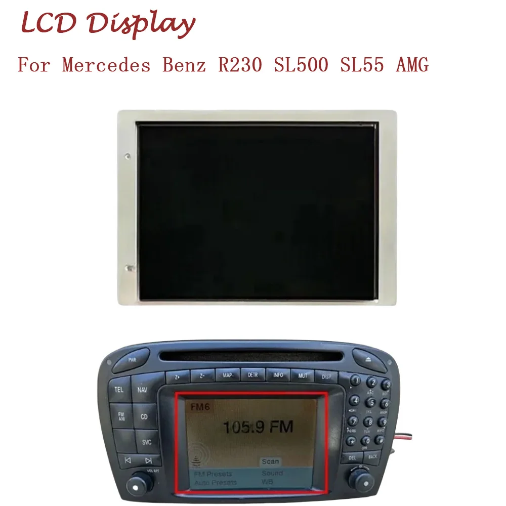 

4.9" LCD Display for Mercedes Benz R230 SL500 SL55 AMG Head Unit Radio Command 2.0 Navigation Repair Parts Car Accessories