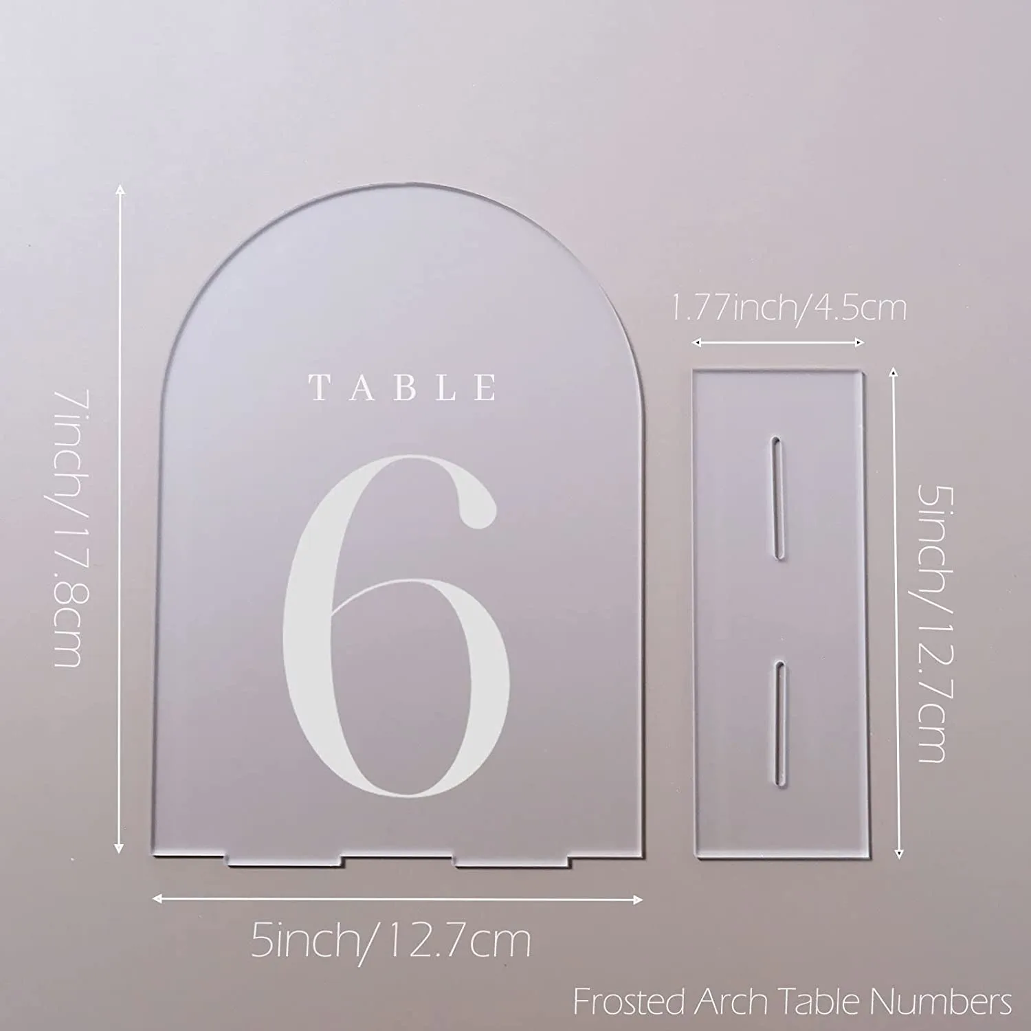 Frosted Arch Wedding Table Numbers with Stand Acrylic Sign Holders for Centerpiece,Reception,Decoration,Party,Anniversary,Event