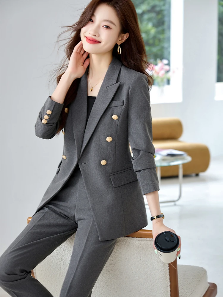 Blazer Femme Élégant Col Revers - Veste Formelle Bureau Slim Fit - Tailleur Chic Uni - Pour Travail, Soirée, Occasion Spéciale