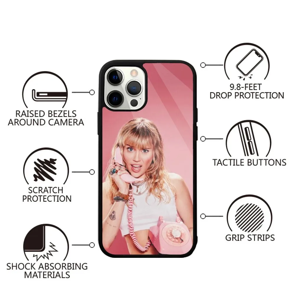 Singer Miley Cyrus  Phone Case Strong Magnetic For IPhone 15,14,13,Pro,Max,Plus,11,12,Mini For Magsafe Wireless Charging