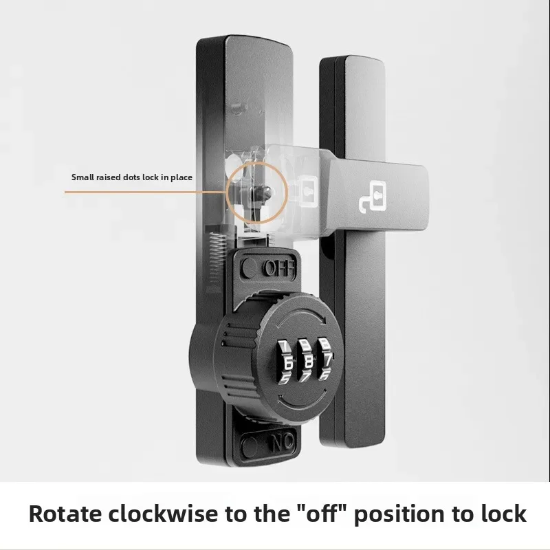No Punching Combination Lock Door Buckle Lock Push-pull Toilet Buckle Shift Lock Latch Door Bolt