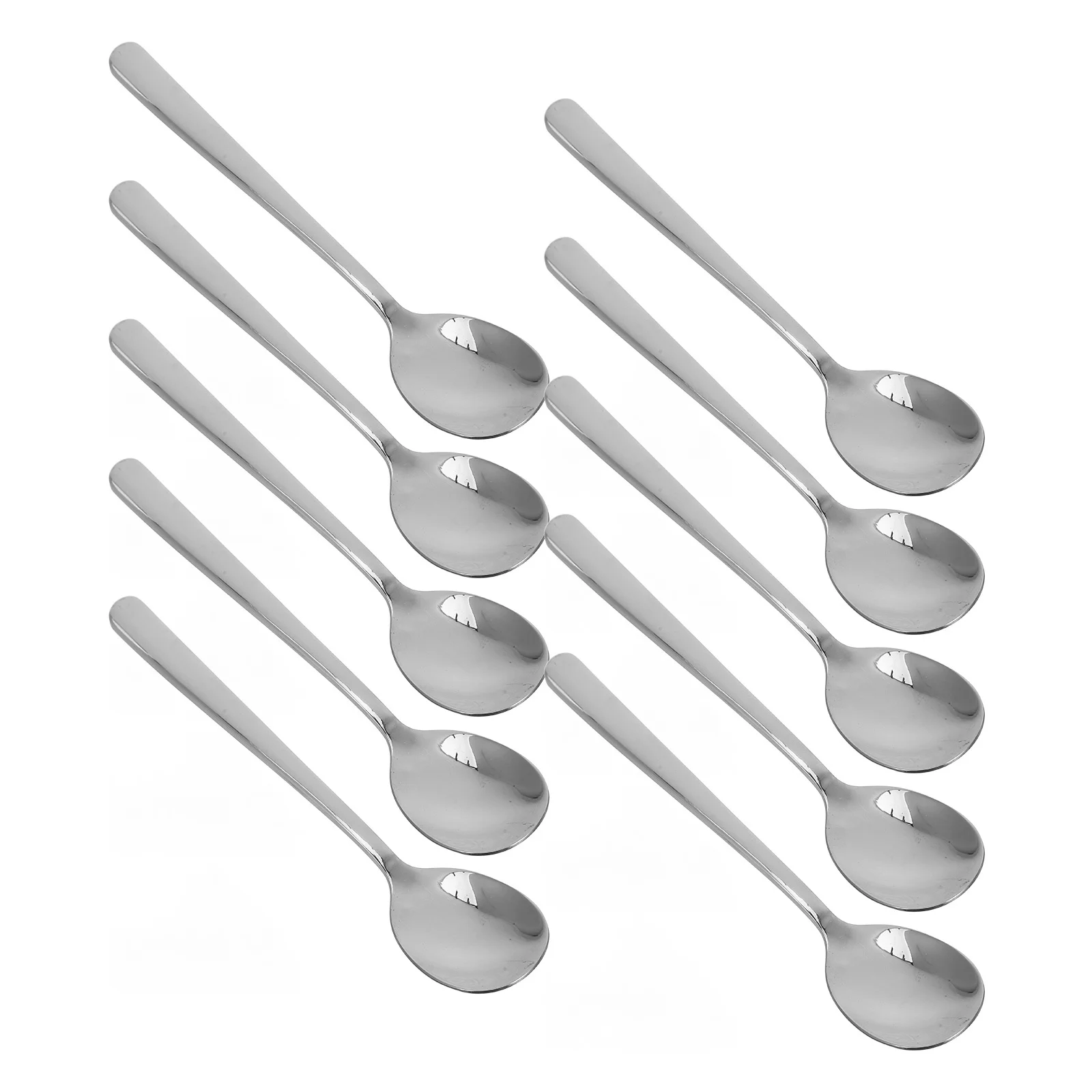 

12Pcs Heavy Duty Metal Spoons Long Handle Design for Coffee Tea Soup Dessert Stirring and Serving Small Spoons Mini
