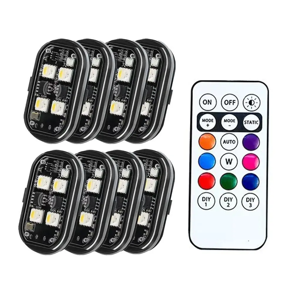 

Led Aircraft Car Strobe Lights Motorcycle Lights LED Position Light Airplane Auto Wireless Helicopter Lights Flash Warning R5M4