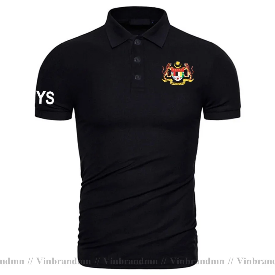 Malaysia Malaysian Malaya MY MYS Malayan Polo Shirts Men Short Sleeve Cotton Classic Brands Printed For Country Flag Clothing