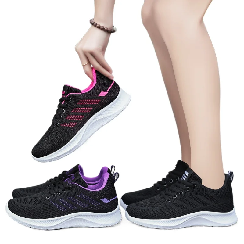 

Women's Walking Shoes Lightweight Breathable Flying Woven Mesh Casual Jogging Shoes Ladies Tennis Shoes Non-Slip Sports Sneakers